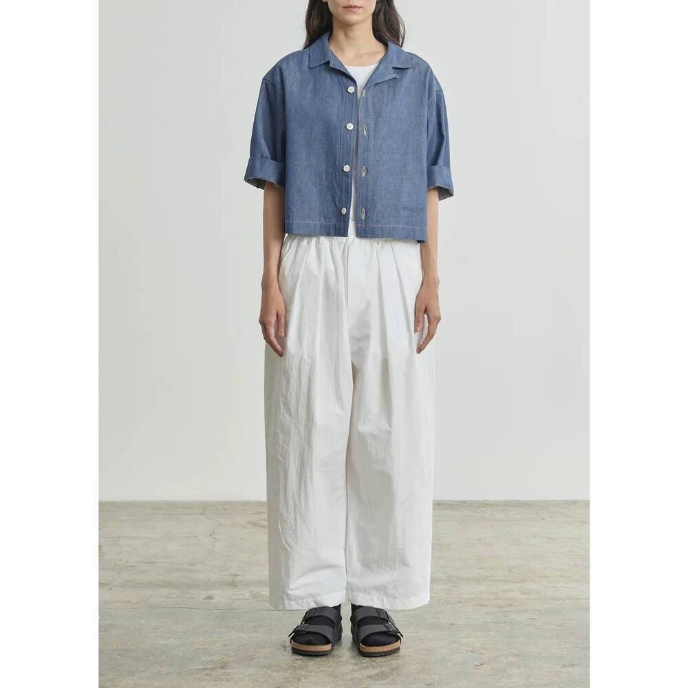 NEW NICHOLSON & NICHOLSON hakama woven pant in white